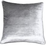 Riva Paoletti Luxe Velvet Cushion Cover - Silver Grey - Soft Velvet Feel Fabric - Reversible - Hidden Zip Closure - Machine Washable - 100% Polyester - 55 x 55cm (22" x 22" inches)