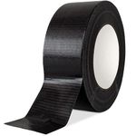 NDR London 1 x Roll Black Duct Tape, Gaffer Tape, Duct Tape, 48mm x 45M, Strong Duct Tape Heavy Duty Adhesive Cloth Tape, Super Sticky And Waterproof Gaffa Tape, Carpet Tape