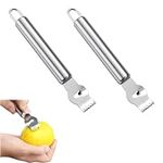 Lemon Zester, Zester, Peel Grater 2 PCS Stainless Steel Peel Grater, A Handheld Kitchen Tool, Suitable for Grating Lemons, Oranges and Grapefruits.（6.5 Inch）