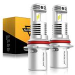 Auxbeam 9007/HB5 LED Headlight Bulbs, NF-Q9 Series LED Light Bulb with Wireless & Noiseless 40W 10000lm Lumen 1:1 Light Bulbs 200% Brightness Replace for Halogen Bulb (Pack of 2)