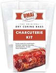 UMAi Dry Charcuterie Kit - Dry Curing Meat Kit Incl. 3 Large & 2 Small Dry Age Bags for Meat, Instacure #2 & Juniper Berries, Create Gourmet Charcuterie Boards in Your Refrigerator Over 1 to 6 Months