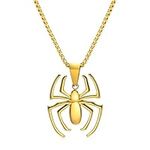 Spider Pendant Necklace Stainless S