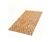 Natural Eco Friendly Foldable Bamboo Bath Mat, Multipurpose Wooden BathMat with Anti Slip Rubber Feet Waterproof for Bathtub Sauna Spa Indoor or Outdoor kitchen Bedroom Bathroom Accessories 60 * 40cm