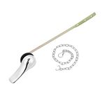 Jwodo Toilet Handle Replacement Kit, Chrome Finish Toilet Trip Levers with Seal Gasket and Nut, with Stainless Steel Flapper Chains, Universal Replacement for Most Toilets