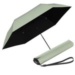 Knirps US.050 Compact Lightweight Travel Umbrella in Wasabi, Manual Open, 4-in-1 Heat Shield UPF 50+ Blocks 99.95% UV, Reduces Temp 40%, Cuts Glare 99.99%, Windproof 75mph, Pocket Size