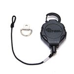 KEY-BAK MIC-BAK CB Radio Retractable Tether, 36" Kevlar Cord, 8" Nylon Attachment Loop, D-Ring Mount Included (0KR3-4A11)