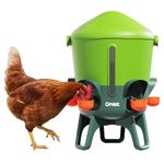 Omlet Insulated Chicken Drinker, 11 litres | Stay-Clean Automatic Water Dispenser for Chickens | BPA-Free | Anti-Roost Domed Lid | Includes 5 Cups & Nipples | Sage Green
