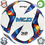 MCD SPORTS Size 5 Football, Size 4 Football, Size 3 Football Ball Lightweight Football for Boys, Girls, Kids, & Adults Soccer Ball Professional Club Team (Ringo White, 5)