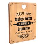 Apjielop Grandma Birthday Gifts - Engraved Bamboo Cutting Board Gifts for Grandma, Grandma Gifts with Touching Sayings, Birthday Gifts for Grandma Nan Nanny Gifts for Birthday, Christmas, Thanksgiving