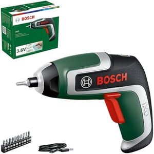 Bosch Home and Garden Compact Cordless Screwdriver IXO (7th Generation; 3.6V; 2.0Ah; 5.5Nm; with Micro-USB Cable; Compatible with IXO-Collection Attachments; Screws up to 190 Screws)