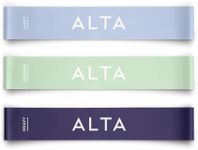 ALTA Mini Loop Bands for Exercise - Premium Durable Latex - Small Resistance Bands for Women, Mini Booty Bands for Working Out, Leg Stretch Bands for Physical Therapy, Pilates Exercise Mini Bands Set