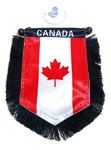 Canadian Flags for Car & Home mini Banner Automobile charm small window sticker Easy to use Sticks to glass Quick Easy or Hang Ornament wall design indoor outdoor decal hanging (Canada -01)