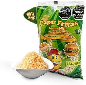 R&G Angel Hair Potato Chips - Crunchy Snack with Premium Flavor - 200gr Party Size Chips Bag - Meals & Prepared Foods. Sticks de patata Shoestring, snack crujiente y crujiente Hotdog - palitos de patatas – fosforito de papa – papa chongo- cabello de ángel - para hotdog