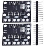 DKARDU 2PCS INA3221 Triple-Channel Shunt Current Voltage Monitor Sensor Low/High Side I2C Output Power Monitoring Control Module for INA219 Replacement