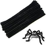 100 Pcs Black Pipe Cleaners Chenille Stem for DIY Crafts,Arts,Wedding,Home,Party,Holiday Decoration 6 mm x 12 Inch