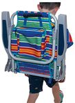 TECNOLIFE, Children's Beach Chair, Folding Backpack, Tommy Bahama, Stripes