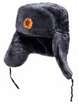 BELEON Ushanka Russian Fur Hat - Soviet Army Trapper Hat - Winter Hat, Grey, X-Large