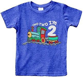 Unordinary Toddler 2nd Birthday Shirt boy Chugga Chugga Two Two Train im Two Years Old Second Birthday Tshirt (US, Age, 2 Years, Charcoal Blue)