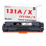 PrinterPro™ Compatible Replacement for HP 131X Black Toner Cartridge High Yield of HP 131A CF210A - HP Laserjet Pro 200 Color M251n / M251nw / MFP M276n/ MFP M276nw (1 * Black Only)