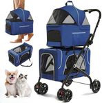 Double Dog 3-in-1 Pet Stroller With