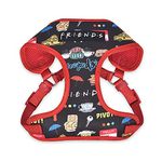 Friends TV Show Iconic Graphics Dog Harness for Small Dogs, Small (S) | Black Small Dog Harness, No Pull Dog Harness with D-Ring | Machine Washable Friends Merch for Dogs from Friends TV Show