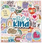 Be Kind Stickers |50Pcs Friendly Waterproof Vinyl Decals for Water Bottles Laptop Refrigerator Luggage Computer Mobile Phone Skateboard Décor