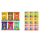 Slurrp Farm Healthy Breakfast and Snacks Trial Pack Combo, 300g (Pack of 6, 50g each) & Slurrp Farm Fruit and Vegetable Teething Puffs, Baked Puff in Yummy Flavours, Pack of 9