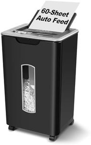 Wingwise Auto Feed Paper Shredder, 60 Sheets Cross Cut, CD/Credit Card Shredder with Anti-Jam & Dual Modes, 5.8 Gallon Bin, P-4 High Security, 26th Upgrade