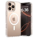 Lamicall Transparent Case for iPhone 16 Pro Max for MagSafe - [Enhanced Anti-Yellowing Tech] Magnetic Phone case for iPhone 16 Pro Max, Ultra-Thin, Military Drop Protection, Crystal Clear Cover 6.9"