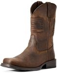 Ariat Mens Rambler Patriot Western Boot Distressed Brown 11