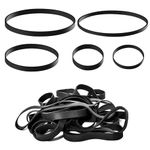 TYFYH 90Pcs Elastic Bands Heavy Duty 5 Sizes of Tactical Rubber Bands, Large Black Extra Wide Rubber Bands, Trash Can Band, Stationary Stretchable Bands for Home School Office