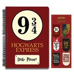 MCSID RAZZ - Harry Potter Combo Pack Of 2 Daily Planner Notebook And Magnetic Bookmarks -Official Licensed By Warner Bros, Usa (Multi (Hogwarts 9 3/4))