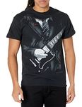 Liquid Blue Ac/dc Angus Young Suit Jacket Short Sleeve T-Shirt, Black, X-Large