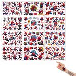 12 Sheets Temporary Tattoo for Kids, Spiderman Temporary Tattoos Marvel Stickers for Boys Birthday Gift Party Bag Filler Goodies Decoration SuppliesQ