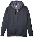 Gildan G186 Heavy Blend Men's 50/50 Full Zip Jacket - DARK HEATHER - XX-Large