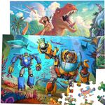 48 Piece Puzzles for Kids 4-8,6-8,8-10 Year Old,Puzzles for Toddler Children Learning Educational Puzzles Toys for Boys and Girls(2 Pack)…