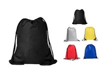 TROTH Unisex Drawstring Gym Bags, String Trainer Bag, Personalized Drawstring Bag Suitable for Sports, School Kids PE, Gym, Travel, Swimming, and Various Activities (1 Pack, Black)