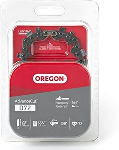 Oregon D72 AdvanceCut Chainsaw Chain for 20-Inch Bar; Fits Stihl 026, 029, MS 290, MS 291, MS 391, Husqvarna 55 Rancher, 455 Rancher, 460 Rancher, 372XP & More, 72 Drive Links, Grey