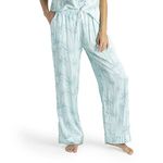 Hello Mello Beauty Sleep Satin Pajama Pants Lounge Pajama Bottoms For Women, Girls, Leaf Me Alone, Medium-Large