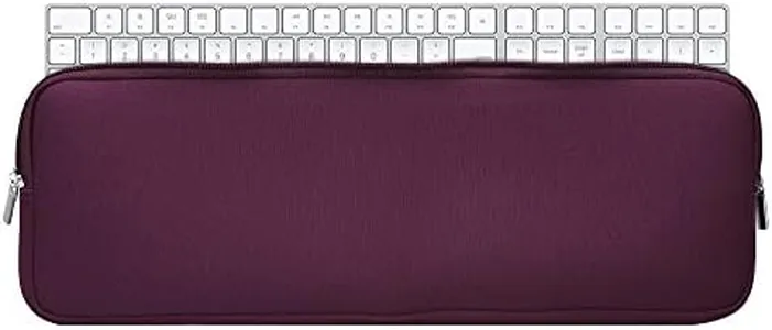 kwmobile Neoprene Case Compatible with Apple Magic Keyboard with Numeric Keypad - Case for Keyboard Soft Travel Sleeve - Berry