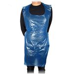 Triplast Plastic Disposable Aprons For Adults | Pack Of 100 | PVC Blue Aprons Flat Packed