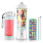 Portable Blender for Shakes and Smoothies, 20 Oz Mini Blender with 6 Blades, Ideal Travel Blender for Fruit and Baby Food Mixing To-Go