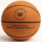 WAWAWEWA The Official Silent Basketball + (Size 7) – Noise-Free Indoor Basketball for Quiet Dribbling – Grooved Airless Indoor Basketballs – Ready to Play Basket Ball for All Ages (29.5")