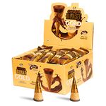 Pure Temptation Chocoblast Roasted Almond Waffle Cones [30 Pcs] Snacks for Kids & Adults - Non-Meltable Chocolate Gift Box - Individually Wrapped Chocolate Filled Waffle Cone for Dessert