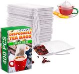 400 Pcs Disposable Tea Bags for Loose Leaf Tea - Reusable Tea Bags Empty Tea Bags for Loose Tea Filter Bags Tea Infuser for Loose Leaf Tea Bags - Loose Leaf Tea Infuser Tea Sachets for Loose Tea