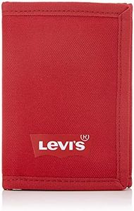 Levi's Batwing Trifold Wallet, Accesorio de Viaje – Cartera de Triple Pliegue Hombre, Rojo (Regular Red), Talla Única
