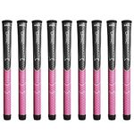 Winn Dri-Tac Undersize Gray/Pink - 9 Piece Golf Grip Bundle