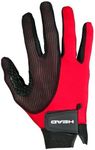 HEAD Leather Racquetball Glove - Web Extra Grip Breathable Glove for Right & Left Hand, 986042-RH-M, Red, Medium