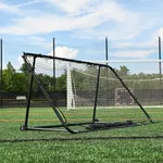 Soccer Rebounder Net | 6ft x 3.5ft Large Soccer Wall Rebounder | Adjustable Soccer Kick Back Trainer | Portable Soccer Rebound Board | Durable Soccer Bounce Back Net for Training by Shark Athletics