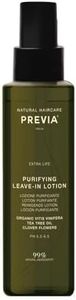 PREVIA Purifying Leave-In Hair Lotion - Gentle Anti-Dandruff Lotion For Daily Use, Detoxifies and Rebalances Dry Hair and Scalp Tissue, Natural Tea Tree Oil and Clover Extract (3.38 Oz)